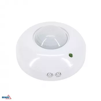 Senzor de mișcare PIR BEMKO 1200W 360° alb