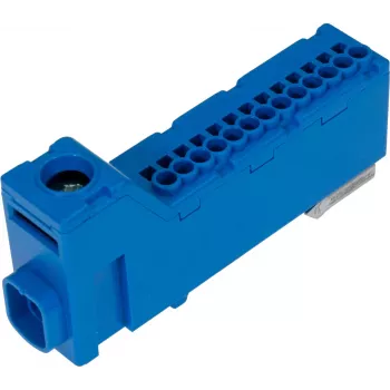 Bornă cu șuruburi PAWBOL LZB E.4136N albastră cu 12 poli 450V 24A