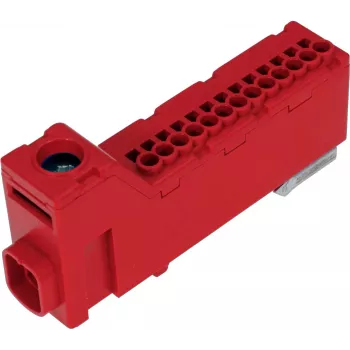 Bornă cu șuruburi PAWBOL LZB E.4136CZ cu 12 poli roșie 450V 24A