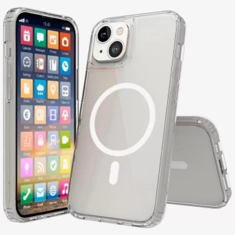 Bumper SCREENOR pentru iPhone 15 Plus MagSafe transparent