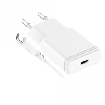 GRATEQ TAHKO 20W USB-C PD Încărcător de perete cu cablu USB-C la Lightning de 1,5 m, alb