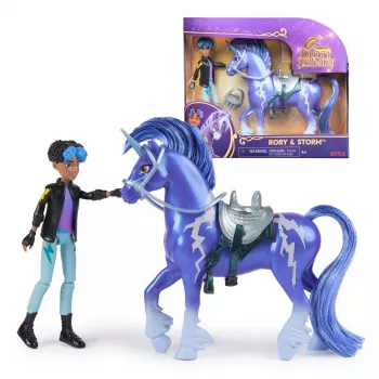 Set Spin Master Unicorn Academy - Rory și Storm cu coamă și coadă reale și perie