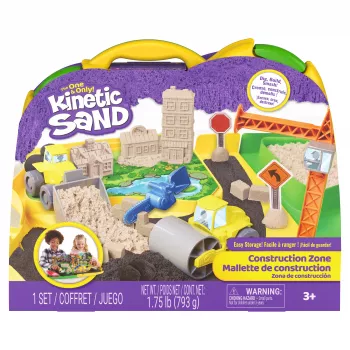 SPINMASTER Kinetic Sand - Valiză șantier de construcții Deluxe