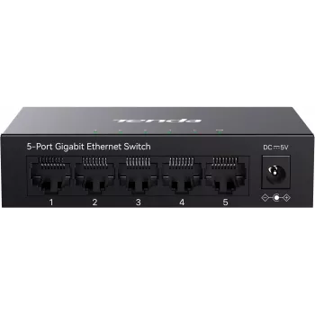 Tenda TEG1005M Switch Gigabit Ethernet 5 porturi desktop plastic fără ventilator