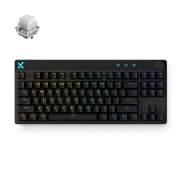 MCHOSE HW-Mix87-9 Tastatură mecanică gaming tri-mod tenkeyless, hot-swappable, RGB, 4000mAh, Negru