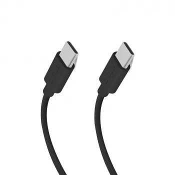 SBS TECABLETISSUETCCK Cablu USB-C la USB-C împletit 1,5m 60W PD încărcare rapidă și sincronizare date - negru