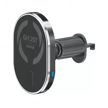 CELLY Suport auto MagSafe cu încărcare wireless - încărcare rapidă Qi 15W, prindere pe grilă de ventilație, rotație 360°, negru