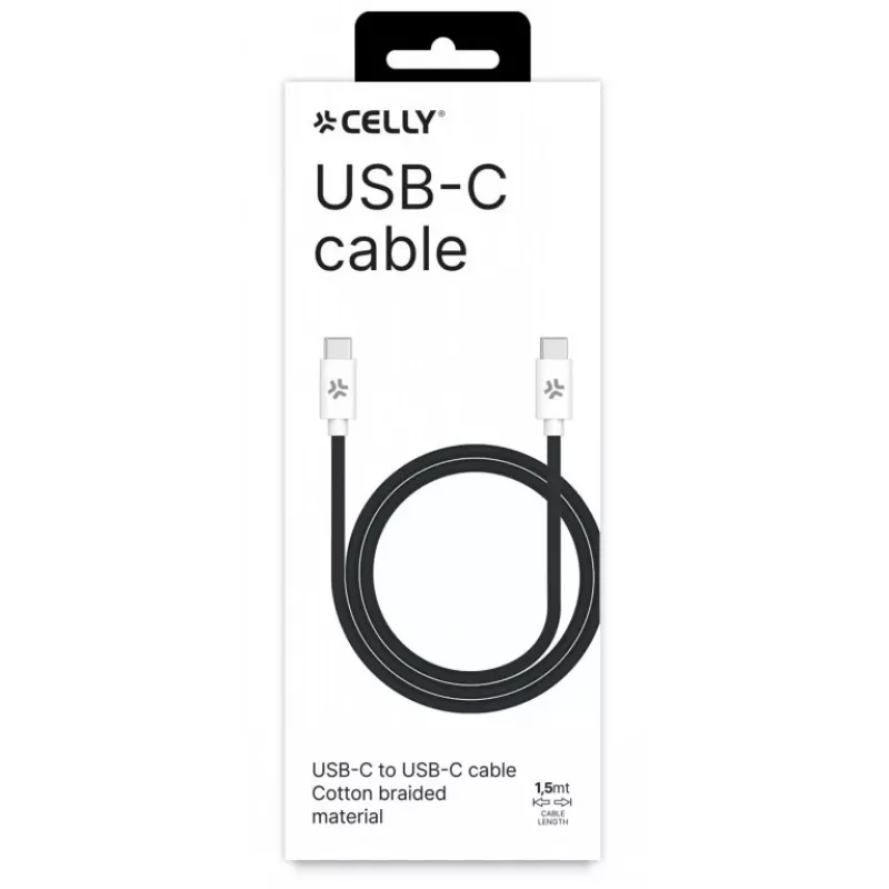 Cablu CELLY USBCUSBCCOTTBK