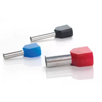 TRYTYT Insulated Twin Ferrule 2x2.5mm² Blue DUID-2x2,5-10NB (100 pcs.)
