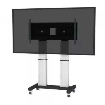 Neomounts Newstar Suport mobil de podea motorizat pentru ecrane 70-120 inch, VESA 300x200 până la 1200x600, argintiu