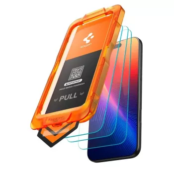 Folie de protecție din sticlă securizată Spigen Glas.tR AlignMaster Slim 3-Pack pentru Apple iPhone 17
