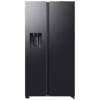 Combina frigorifică americană Samsung RS80F64KEFEO, 615L, Total No Frost, dozator de apă și gheață racordat la apă, Refined Steel