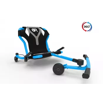 Kart cu pedalare EzyRoller Spinner Pro X cu rotire 360°, Albastru, 10+ ani