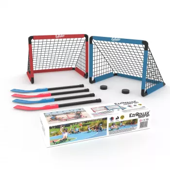 Set de hochei EzyRoller EZ-HOCKEY pentru 4 jucători (porți, crose, pucuri)