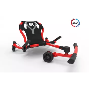 Kart de călărit EzyRoller Spinner X - acționat cu picioarele, cu rotire 360° - roșu