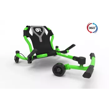 Jucărie de călărit EzyRoller Spinner X verde, 360° drift, pentru copii 4-12 ani