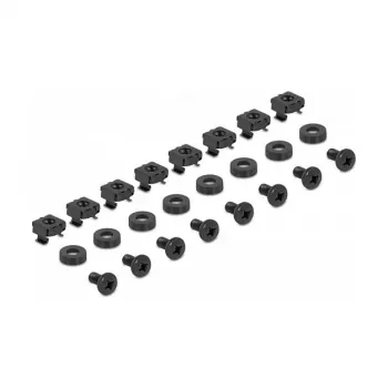 Set șine de susținere DELOCK 19 inch reglabile 368-600 mm pentru rack de rețea 1U negru 2 bucăți