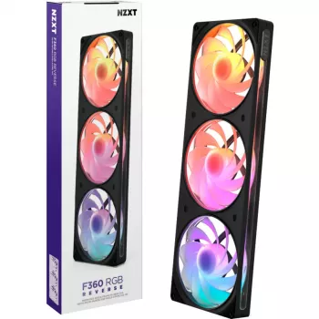 NZXT F360 RGB 360mm AIO Cooler lichid CPU, Negru, Reverse