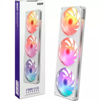 Cooler CPU cu lichid NZXT F360 RGB White Reverse 360mm AIO