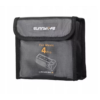 SUNNYLIFE Geantă de depozitare ignifugă pentru baterii pentru 3x baterii DJI Mavic 4 Pro - Negru