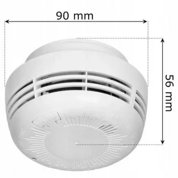 Detector de fum fotoelectric ORNO OR-DC-634 cu baterie 9V, alarmă 85 dB, EN 14604