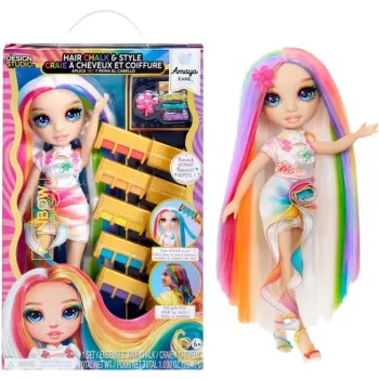 Păpușă MGA Rainbow High Hair Chalk & Style - Amaya Raine