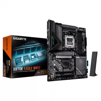Placă de bază GIGABYTE X870E EAGLE WIFI7 AM5 ATX, DDR5, USB4, Wi-Fi 7, 5GbE, 4x M.2
