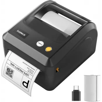Inateck PR50 Direct Thermal Label Printer, 203 DPI, 170 mm/s, USB & Bluetooth, Black