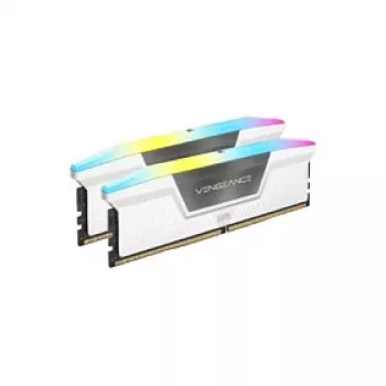 Kit memorie CORSAIR Vengeance RGB 32GB (2x16GB) DDR5 6000MHz CL38 alb, dual channel