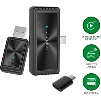 Adaptor wireless de oglindire a ecranului CarPlay 4smarts negru