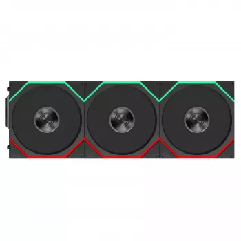 Ventilator Lian Li UNI FAN TL FLEX Wireless ARGB 120mm, pachet de 3 cu controller - negru