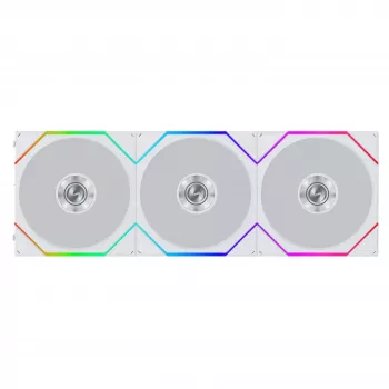 Ventilator Lian Li UNI FAN TL FLEX Wireless ARGB 120mm, alb, pachet de 3 cu controller