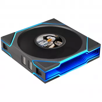 Ventilator Lian Li UNI FAN TL LCD FLEX Wireless 120mm Reverse Blade ARGB PWM cu display LCD - negru