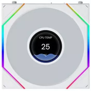 Ventilator Lian Li UNI FAN TL LCD FLEX Wireless ARGB Reverse Blade 120mm - alb