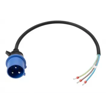 Anker SOLIX Cablu de alimentare IEC 60309 1P+N+E la capăt liber, 32 A, 60 cm, albastru