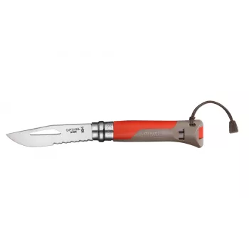 Briceag multifuncțional Opinel No. 08 Outdoor roșu