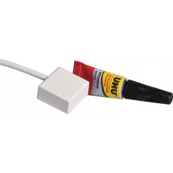 ABUS Security-Center FU7301W Detector de spargere a geamului fără potențial cu pad adeziv, alb