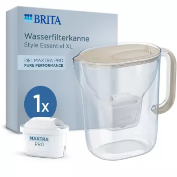 Caraffă filtrantă de apă BRITA Style Essential XL 3,6L albă + MAXTRA PRO Pure Performance Sand