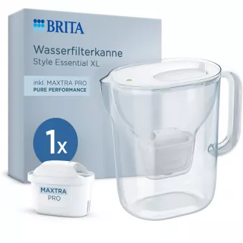 BRITA Style Essential XL Cană filtrantă albă cu cartuș filtru MAXTRA PRO Pure Performance