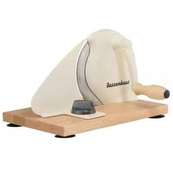 Mașină de feliat pâine manuală Zassenhaus Classic, crem (072082)