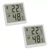 Set de 2 termohigrometre digitale TFA 30.5059.02.02, alb/argintiu