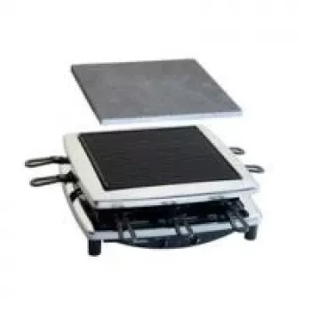 Grătar Raclette Steba RC 3 Plus Chrom cu placă din piatră naturală - 8 persoane, 1400 W, crom