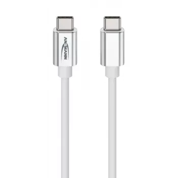 ANSMANN Cablu de date și încărcare USB-C la USB-C 1,2 m alb 60W