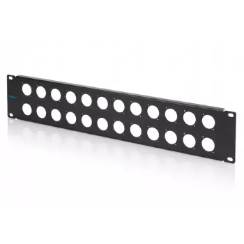 Panou orb de rack DIGITUS 2U pentru 24 module D-Type, 19 inch, negru