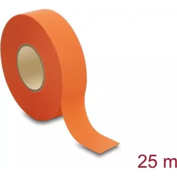 Delock bandă textilă 25 m x 25 mm rezistentă la rupere autoadezivă portocalie
