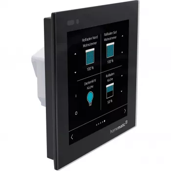 Homematic IP termostat de perete cu afișaj din sticlă (HmIP-WGD) - negru