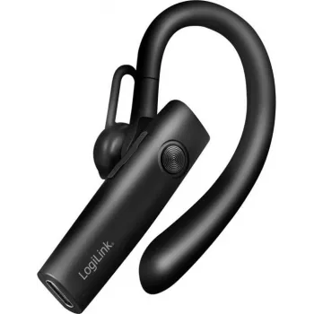 LogiLink BT0078 Cască Bluetooth 5.4 cu cârlig pentru ureche și microfon, negru