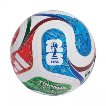 adidas World Cup 26 Trionda League Football Size 5 White/Black/Solar Red JD8045