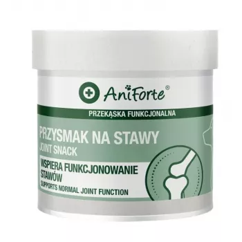 ANF AniForte Joint Snack Recompensă pentru câini 50g – glucozamină, condroitină, midii cu buze verzi, MSM & acid hialuronic pentru mobilitate