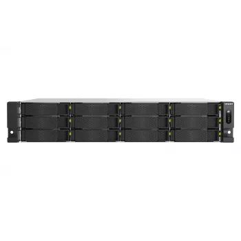 QNAP TS-H1465U-RP-8G NAS rackmount 2U 12-Bay cu Intel Xeon D-1622, 16 GB DDR4 ECC, 2x 10GbE, sursă redundantă
